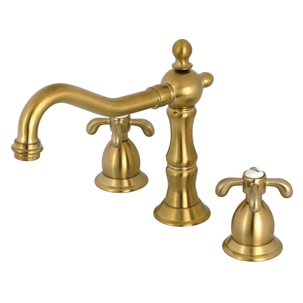 KS1977TX 8" Widespread Bathroom Faucet, Brushed Brass